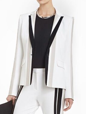 NWT BCBGMaxAzria Aiden Contrast Lapel Blazer